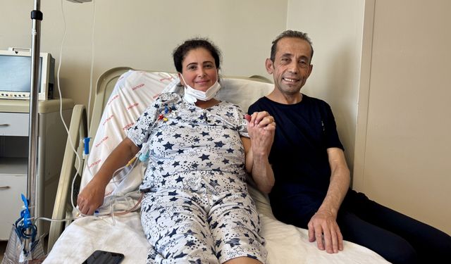 Diyalizde tanıştığı eşi gibi ikinci nakille hayata tutundu