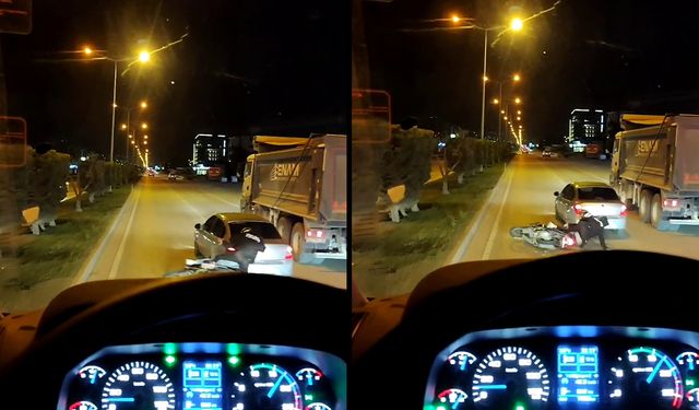 Hatay'da kaza anı kamerada: Otomobil sürücüsü yaralıları umursamadan uzaklaştı