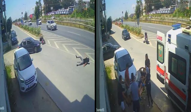 Manavgat'ta alkollü sürücünün neden olduğu kaza kamerada