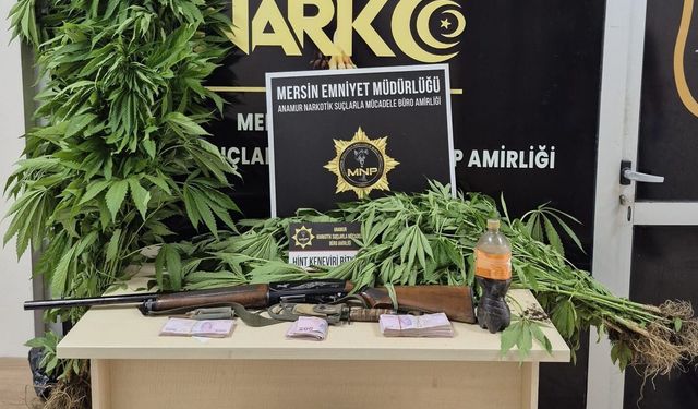 Bahçesinde uyuşturucu üretiyordu, evinde yakalandı