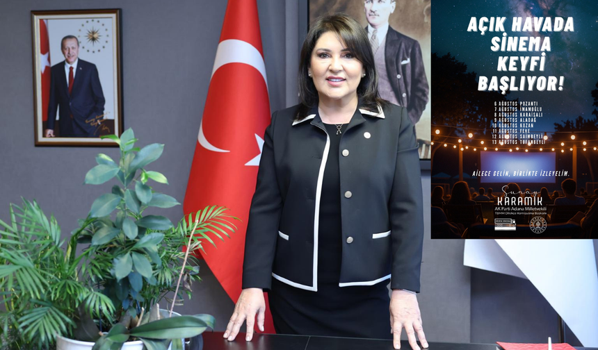 Adana'da açık havada ailece sinema keyfi başlıyor