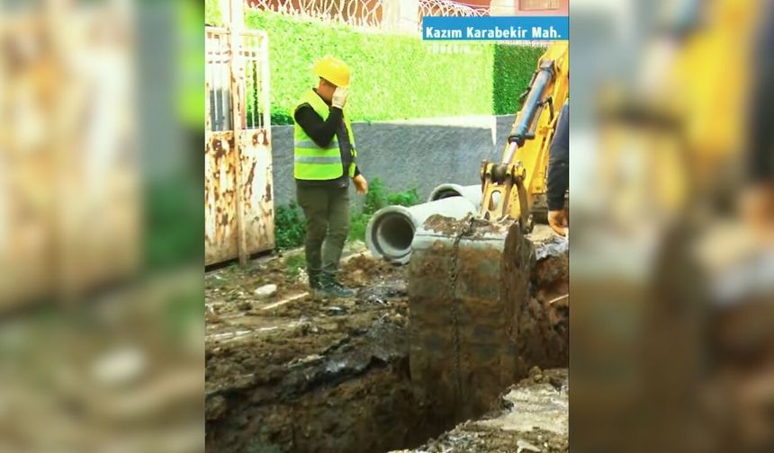 ASKİ’den Kazım Karabekir Mahallesi’nde kanalizasyon çalışması