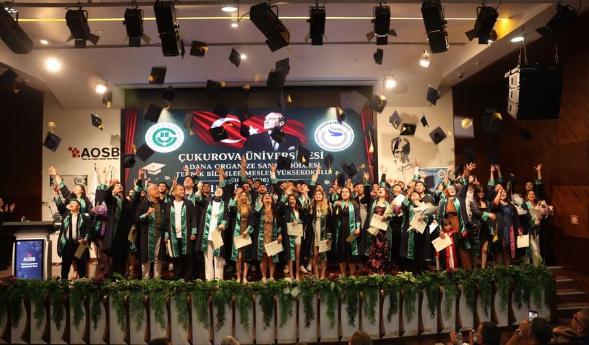Çukurova Üniversitesi AOSB Teknik Bilimler MYO yeni mezunlarını uğurladı