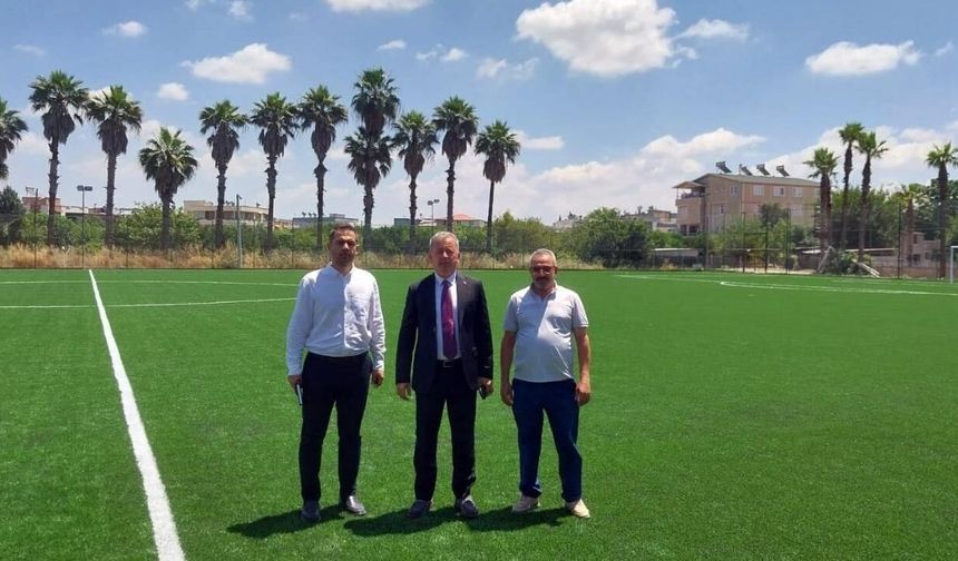 Havutlu Stadı'nda sentetik çim saha çalışmaları tamamlandı
