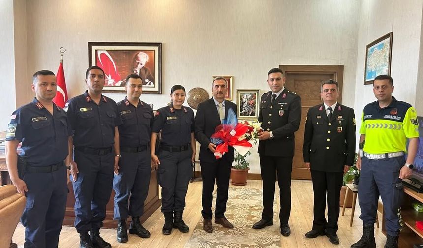 Sarıçam Jandarmasından Kaymakam Dayanç’a 187. Yıl Ziyareti