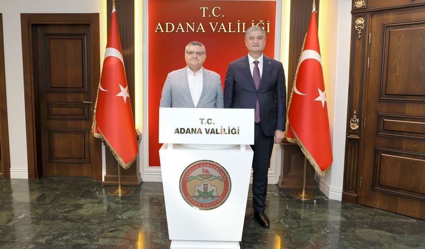 Adana Valiliğinde üst düzey kabul: Sinop Valisi Özarslan Adana’da