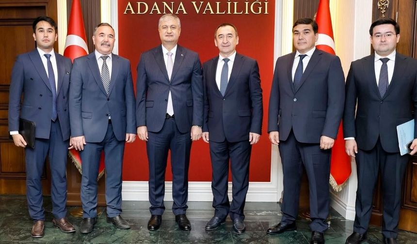 Adana Valisi Mustafa Yavuz, Özbekistan Büyükelçisi Khaydarov'u ağırladı