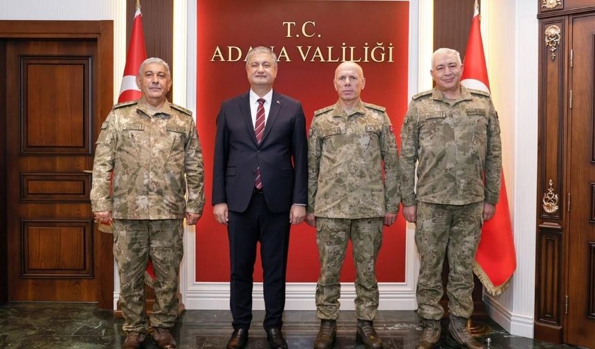 Adana Valisi Mustafa Yavuz 6'ncı Kolordu komutanlarını kabul etti