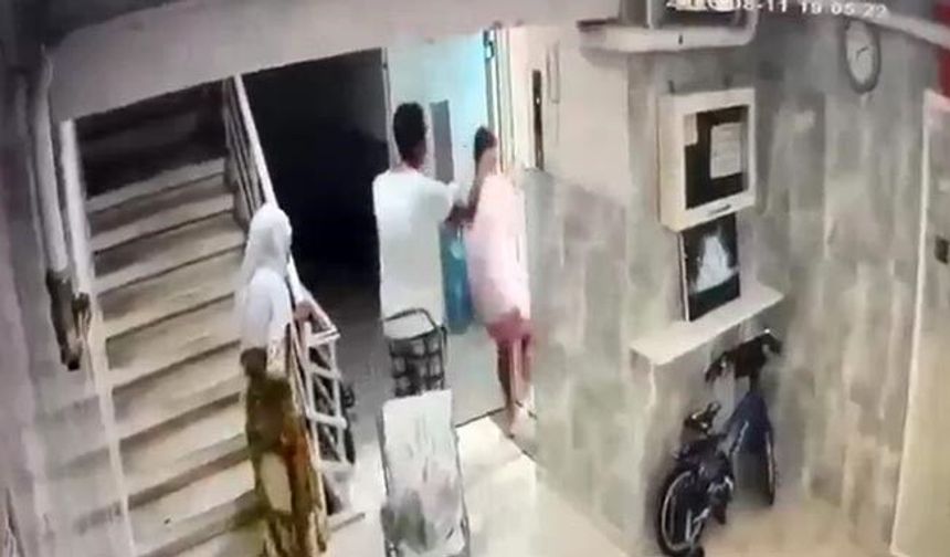 Adana’da aile içi arazi kavgası: Amcasının yeğenini darbettiği anlar kamerada