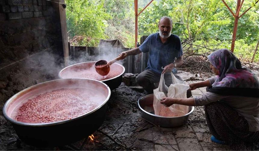 Kozan’da kızılcıklar kara kazana girdi: 100 TL’lik meyve şerbette bin TL’ye çıkıyor