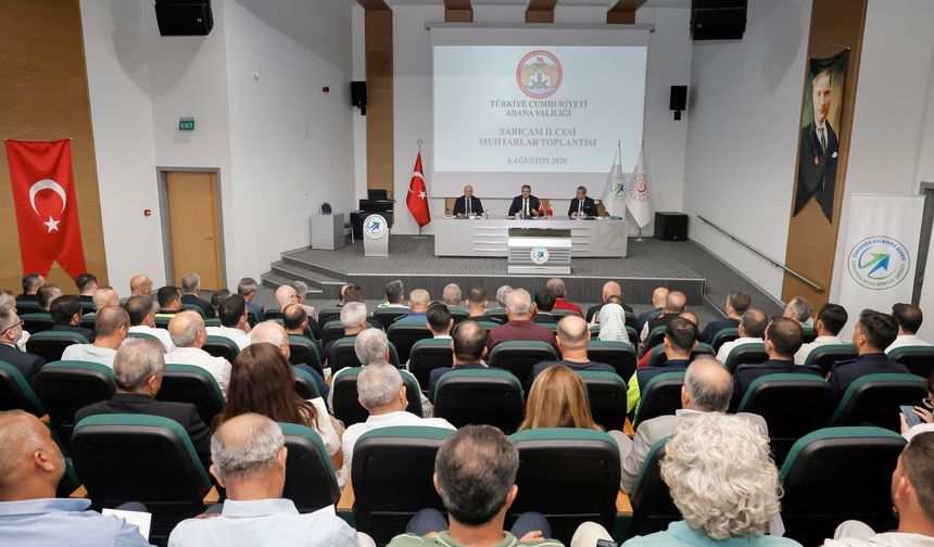 Sarıçam'ın 69 mahallesi için kritik toplantı! Vali Yavuz muhtarlarla buluştu