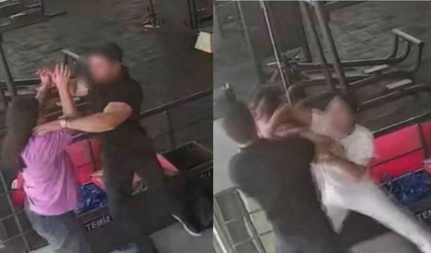 Spor salonundaki saldırı kamerada: Kadın işletmeci nefessiz kaldı