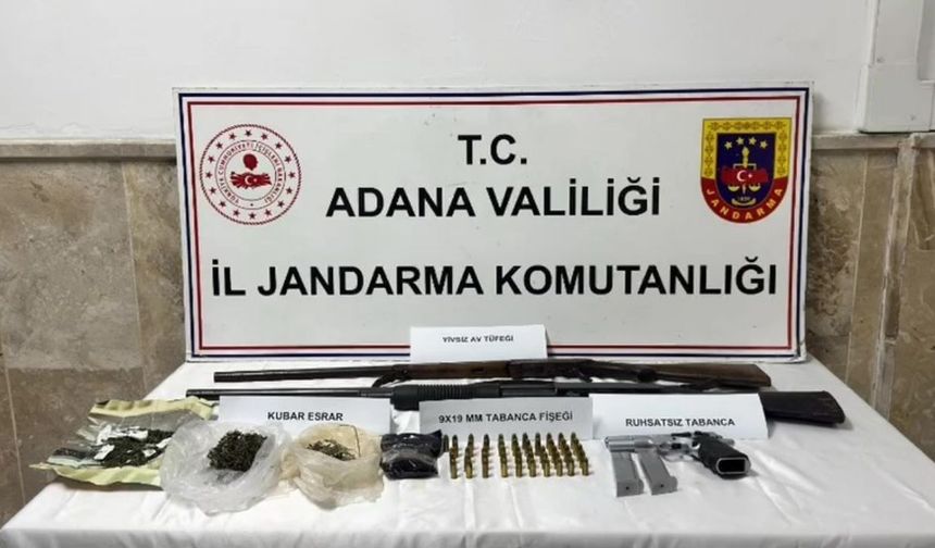 Adana’da silah ve uyuşturucu operasyonu: 5 gözaltı