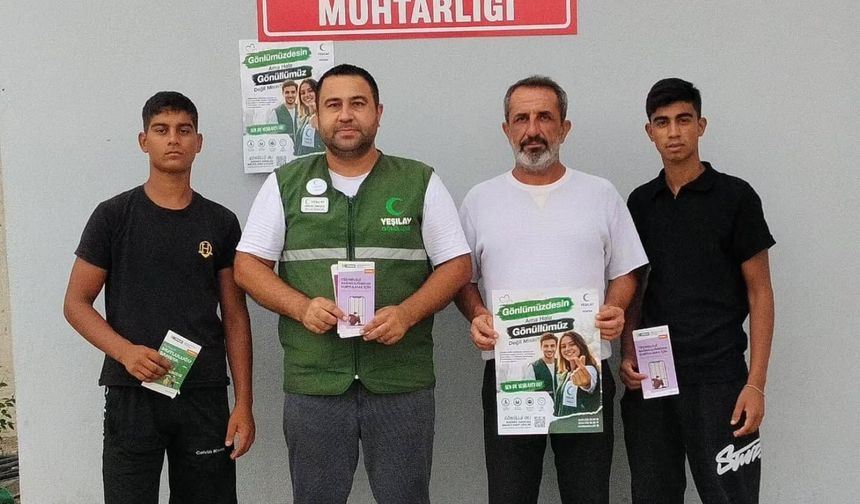 Ceyhan Yeşilay Temsilciliği’nden muhtarlığa anlamlı ziyaret