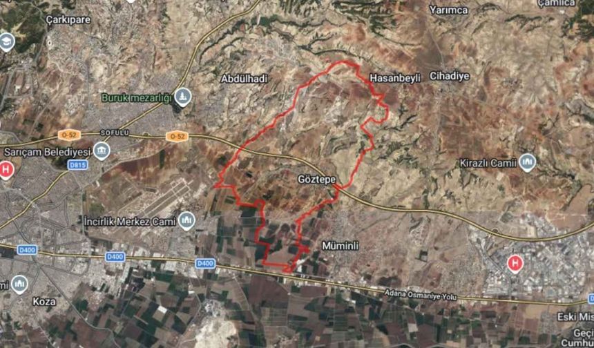 Sarıçam Göztepe’de 165 hektarlık imar planı askıya çıktı