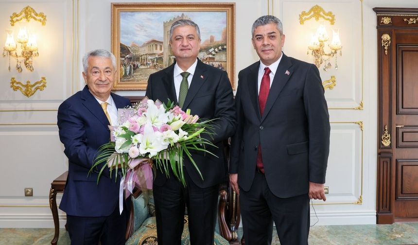 Adana Valisi Mustafa Yavuz'dan ATO Başkanı Mehmet Şahbaz'a kabul