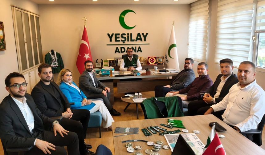 Gençlik ve sağlıklı yaşam için güç birliği: TÜGVA’dan Yeşilay Adana Şubesi’ne ziyaret