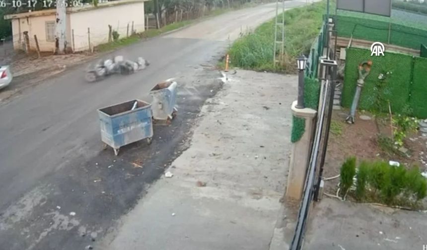 Kediye çarpmamak için fren yaptı, motosikleti devrildi