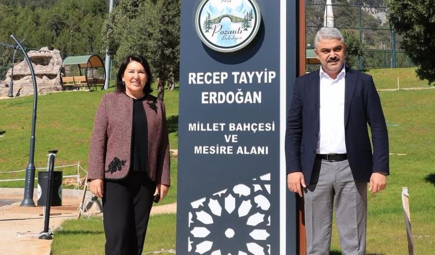 Sunay Karamık, Pozantı’daki millet bahçesi çalışmalarını inceledi