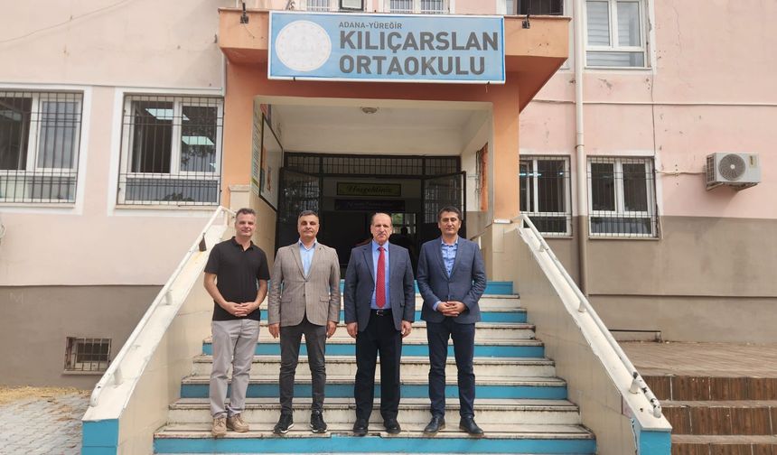 Yüreğir İlçe Millî Eğitim Müdürü İzzettin Aydın’dan Kılıçarslan Ortaokuluna ziyaret